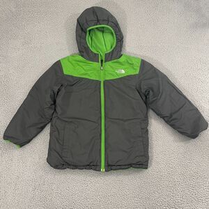 The North Face True or False Jacket Boys M Green Reversible Polartec Fleece